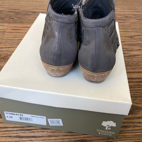 Pewter side zip booties - Picture 3 of 4